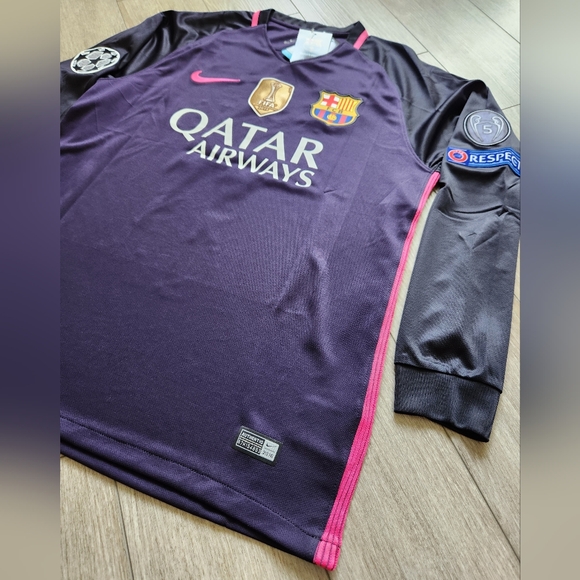 Jersey Soccer Version Retro Team Barcelona Neymar Jr #11 Long Sleeve - Picture 5 of 7